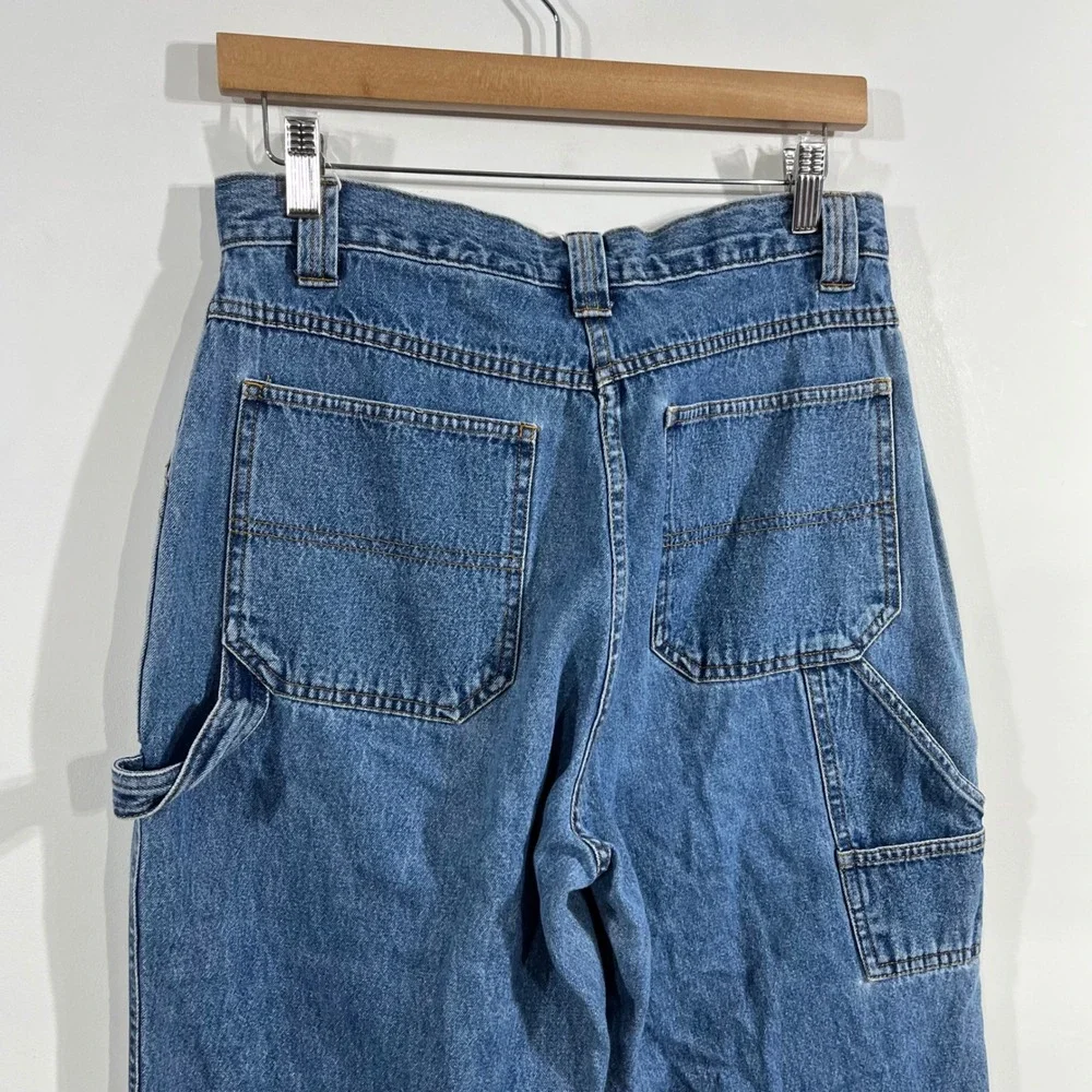 Vintage Bill Blass Baggy Carpenter Capri Jeans Womens 8P Denim 90s Streetwear